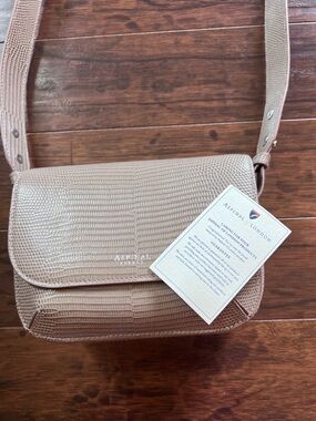 ✳️ Aspinal of London Ella Crossbody Bag - RARE Lizard Embossed Calf Leather